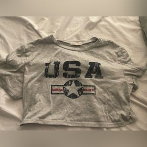 USA crop tshirt